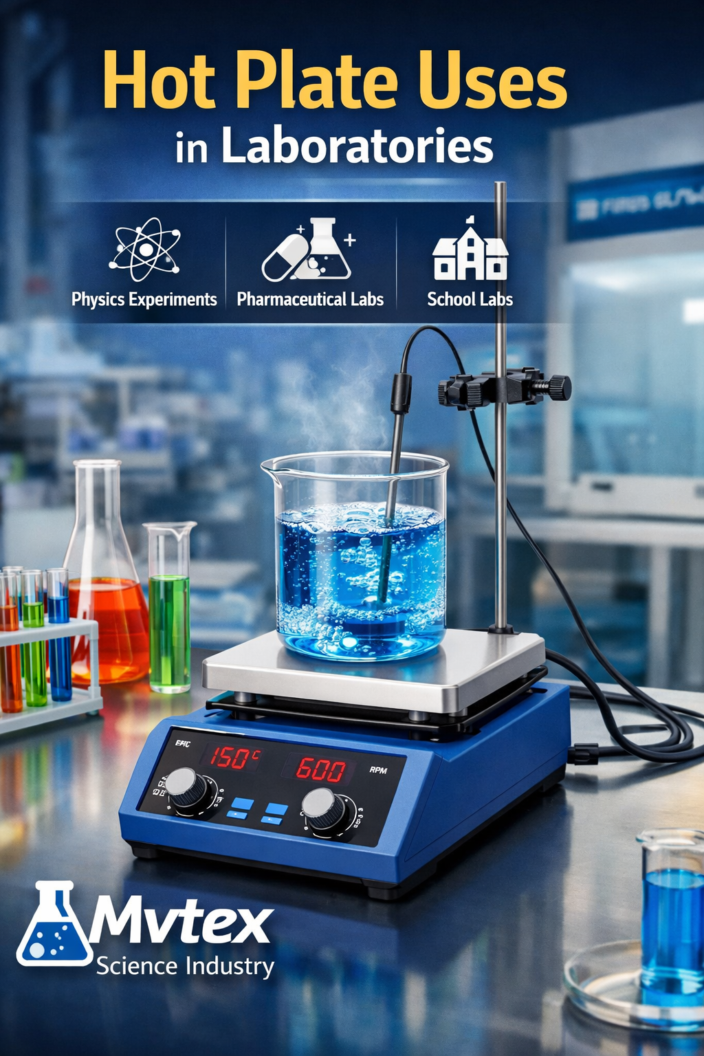 Hot plate uses in laboratories